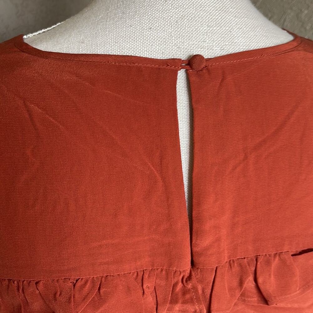 Madewell Rust Ruffle Dress - Picture 5 of 9